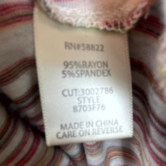 Max Studio Top Womens Medium Brown Tan Flowy Retro Boho Stretch - Picture 7 of 7